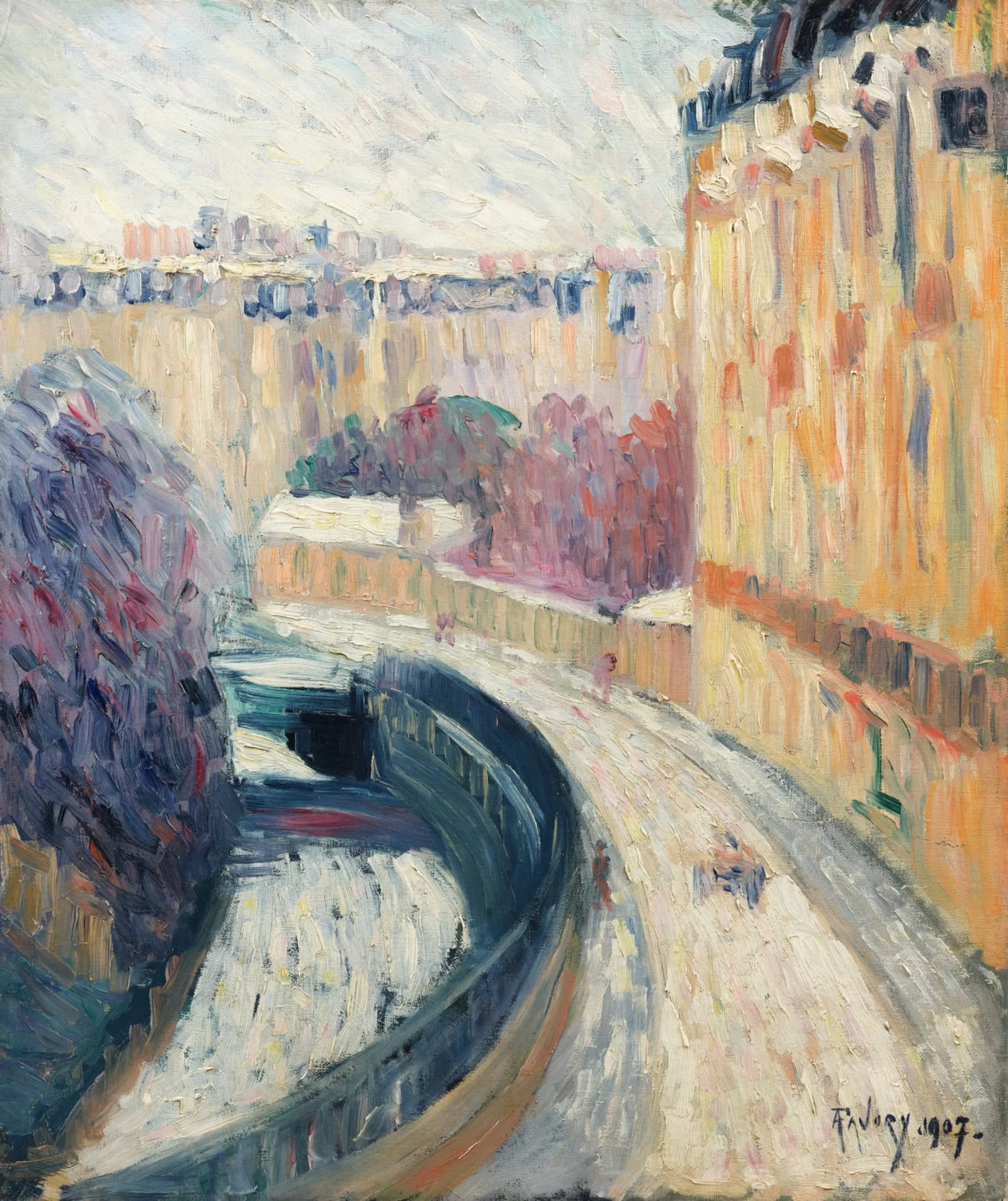 Parigi innevata
